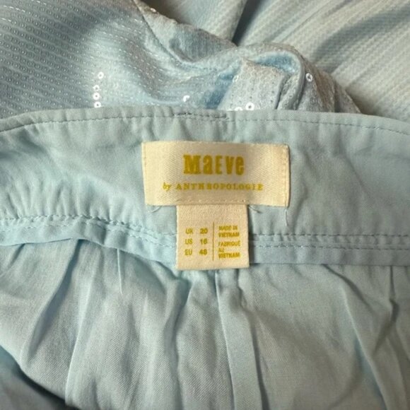 The Avery Pleated Wide-Leg Trousers by Maeve: Sequin Edition. NWT. MRSP $178 - Picture 7 of 9